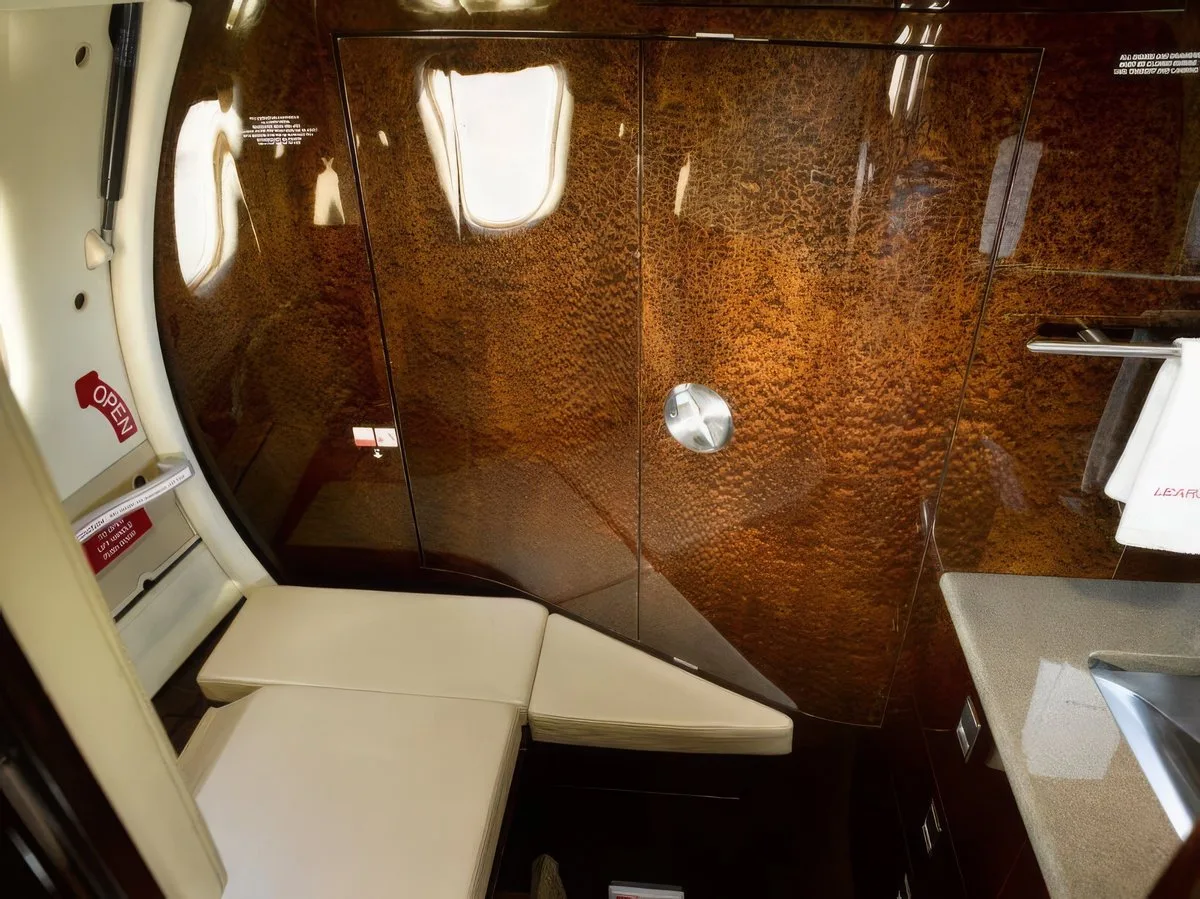 Cabin interior of a 2012 Learjet 60XR SN 420.