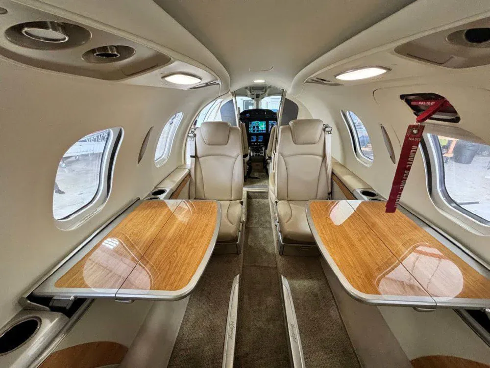 Cabin interior of a 2017 HondaJet HA-420 SN 42000063.