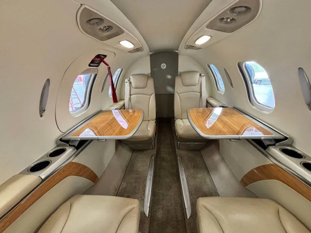 Cabin interior of a 2017 HondaJet HA-420 SN 42000063.