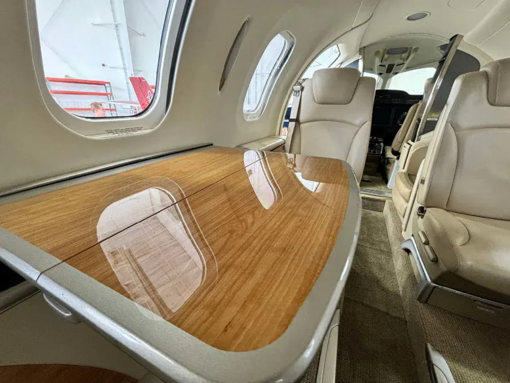 Cabin interior of a 2017 HondaJet HA-420 SN 42000063.