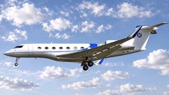 Marketing image of a 2019 Gulfstream G650.