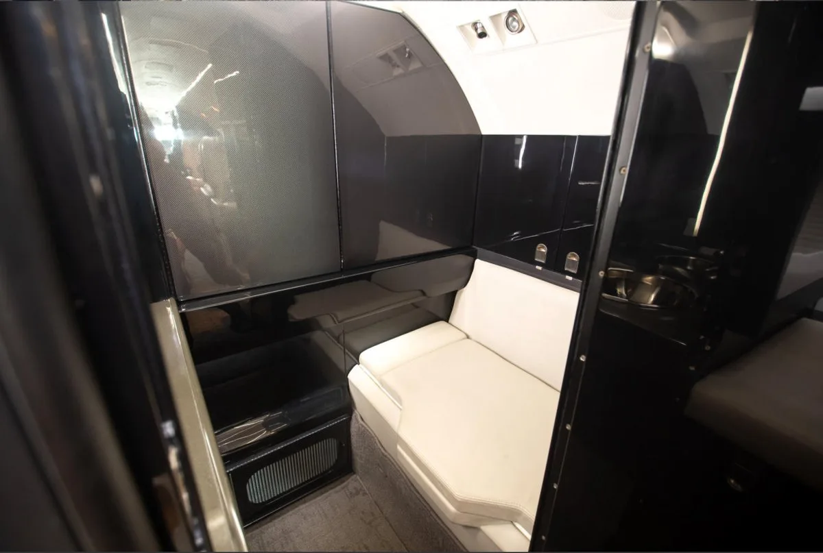 Cabin interior of a 1989 Dassault Falcon 50 SN.