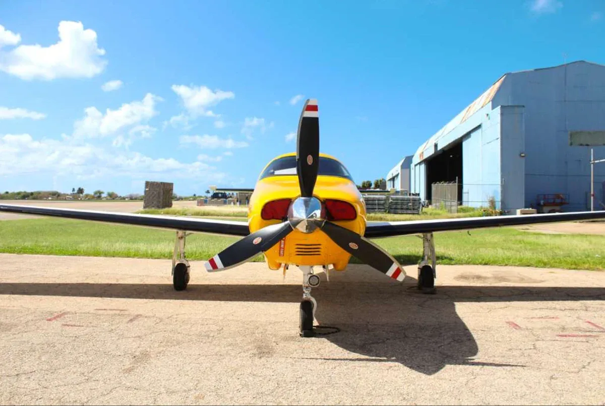 Exterior view of a 2008 Piper Matrix SN 4692071, N776KR.
