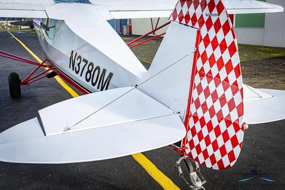 Exterior view of a 1947 Piper PA-12 Super Cruiser –, N3780M.
