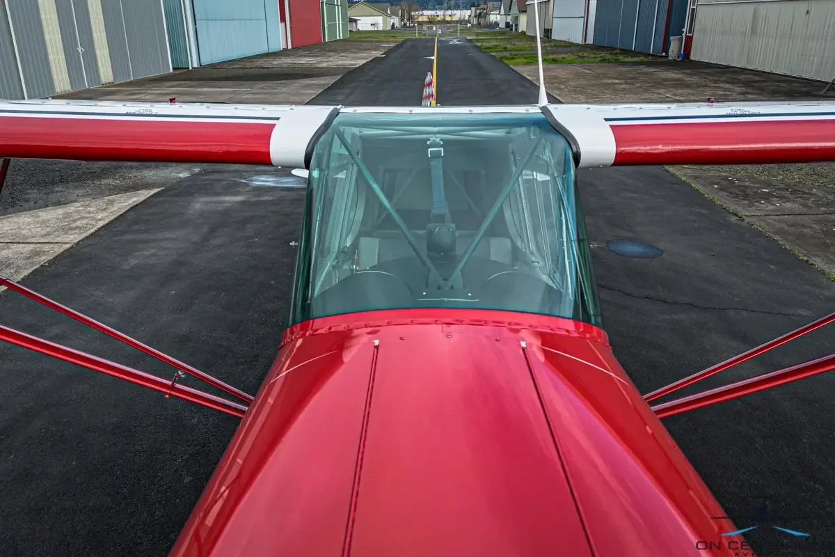 Exterior view of a 1947 Piper PA-12 Super Cruiser –, N3780M.