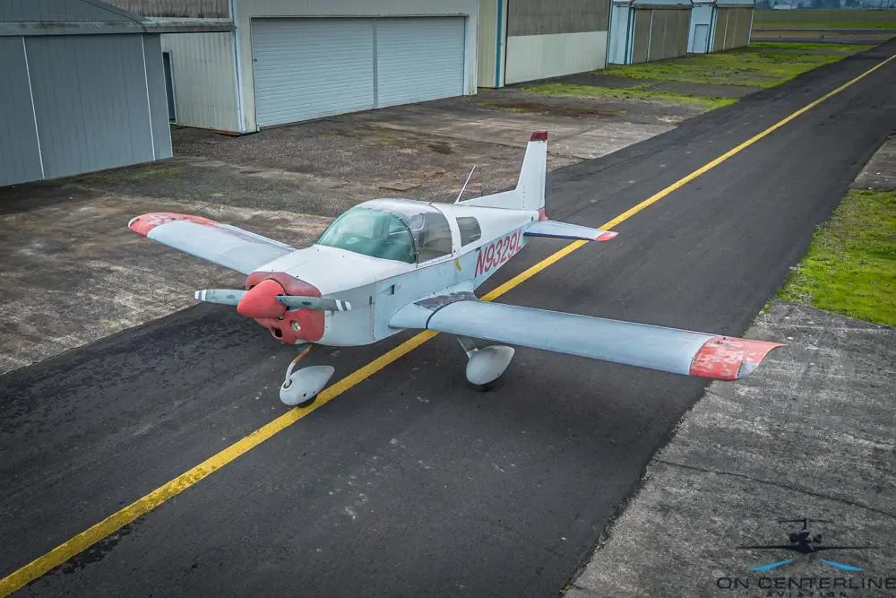 Exterior view of a 1971 Grumman American AA-1A –, N9329L.