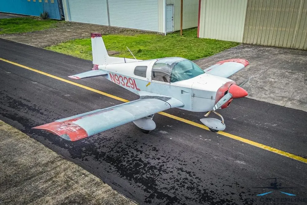 Exterior view of a 1971 Grumman American AA-1A –, N9329L.