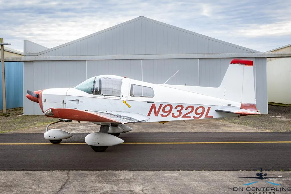 Exterior view of a 1971 Grumman American AA-1A –, N9329L.