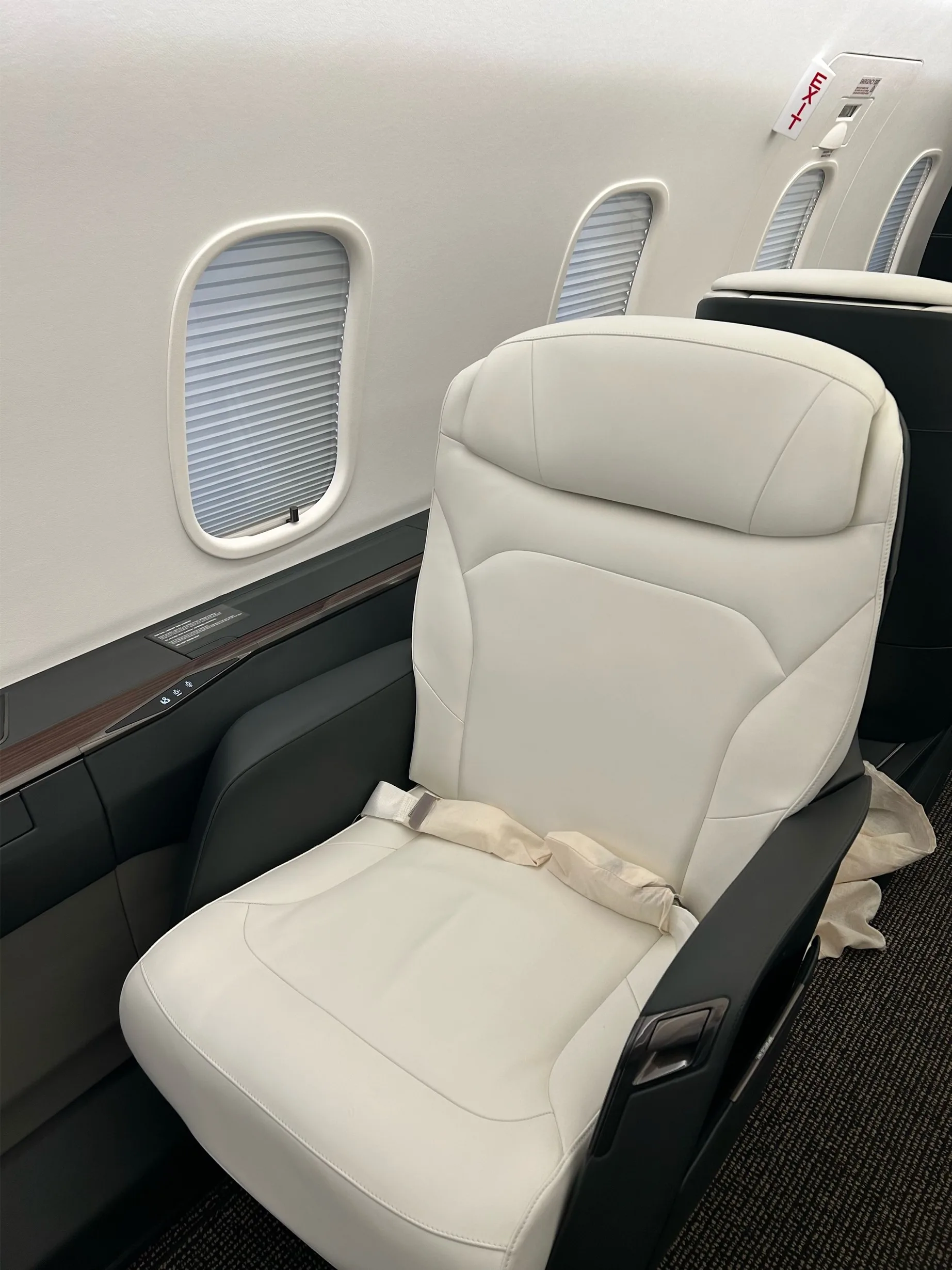 Cabin interior of a Bombardier Challenger 3500.