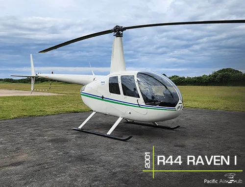 Exterior view of a 2001 Robinson R44 RAVEN I.