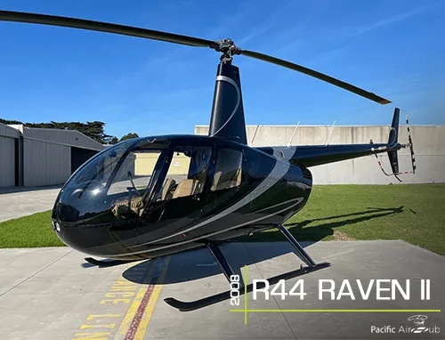 Marketing image of a 2008 Robinson R44 Raven II.