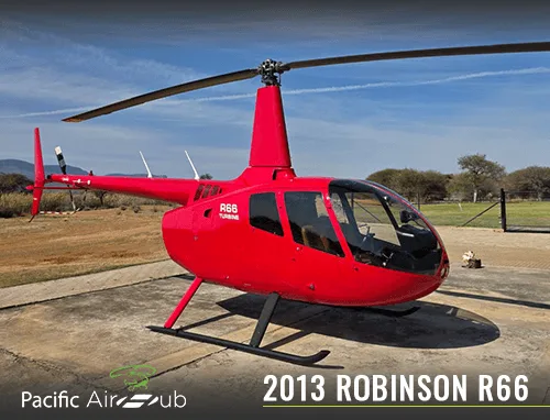 Exterior view of a 2013 Robinson R66.