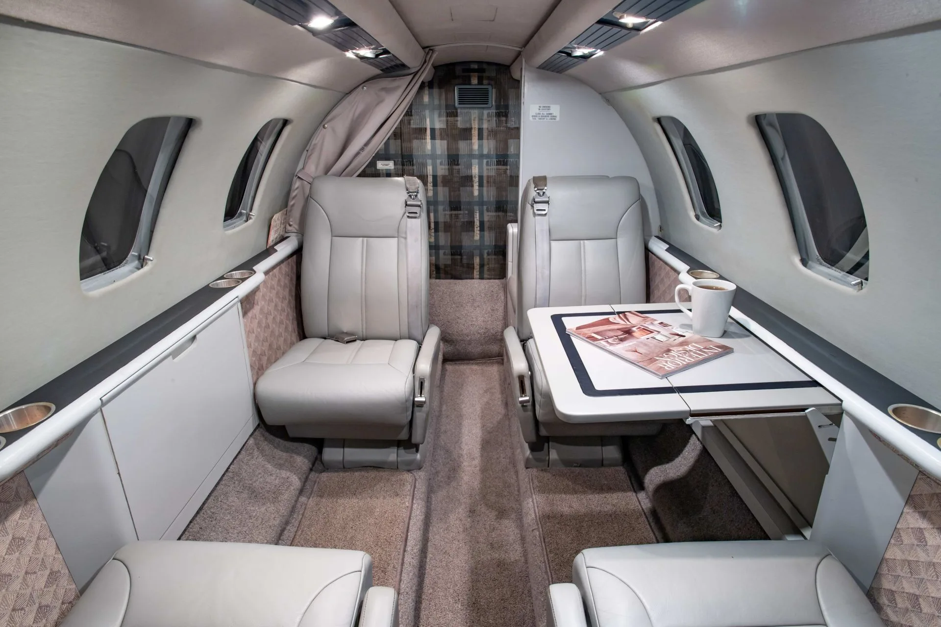 Cabin interior of a 1993 Cessna CITATION 525.