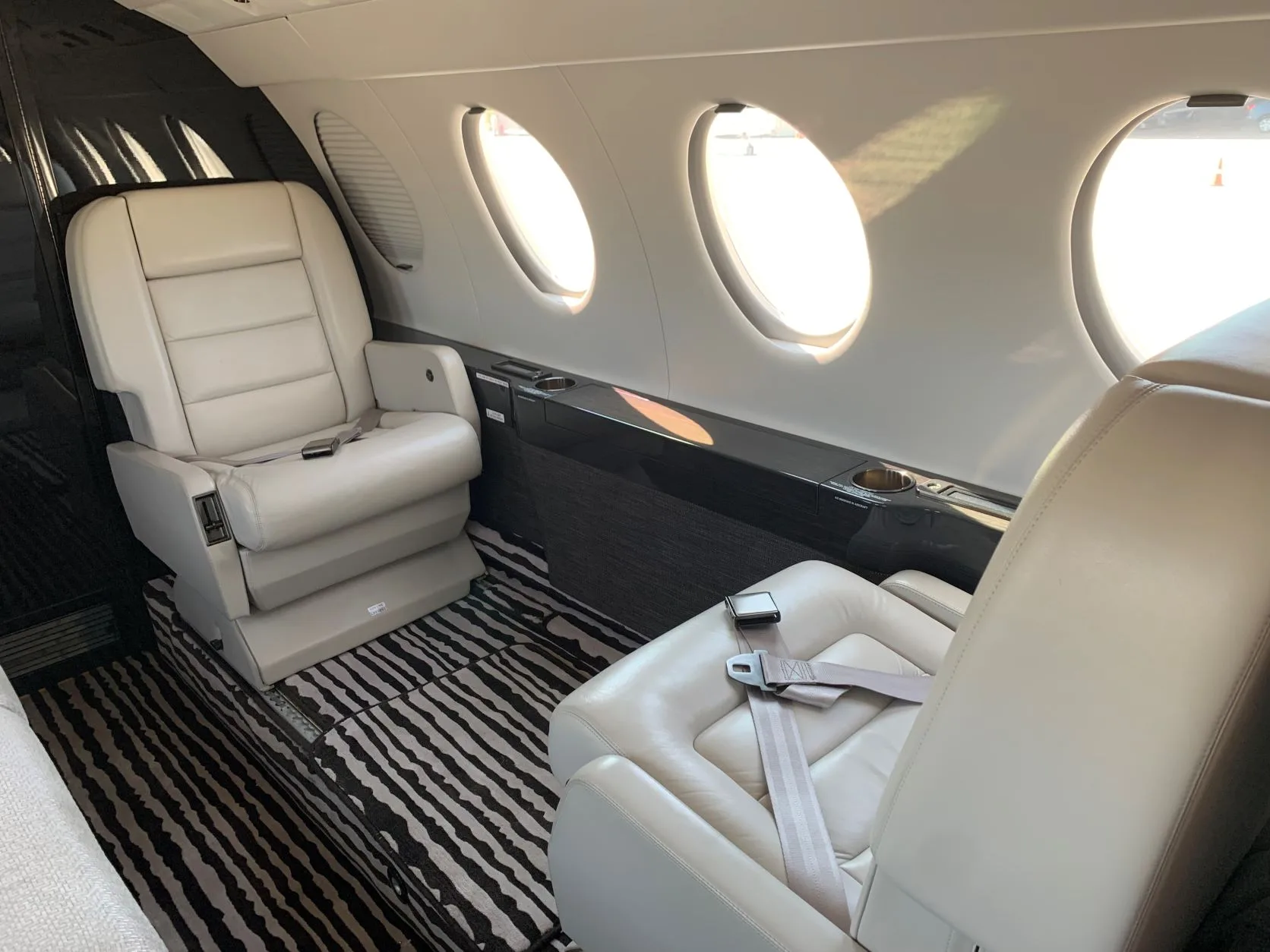 Cabin interior of a 2002 Dassault FALCON 50EX.