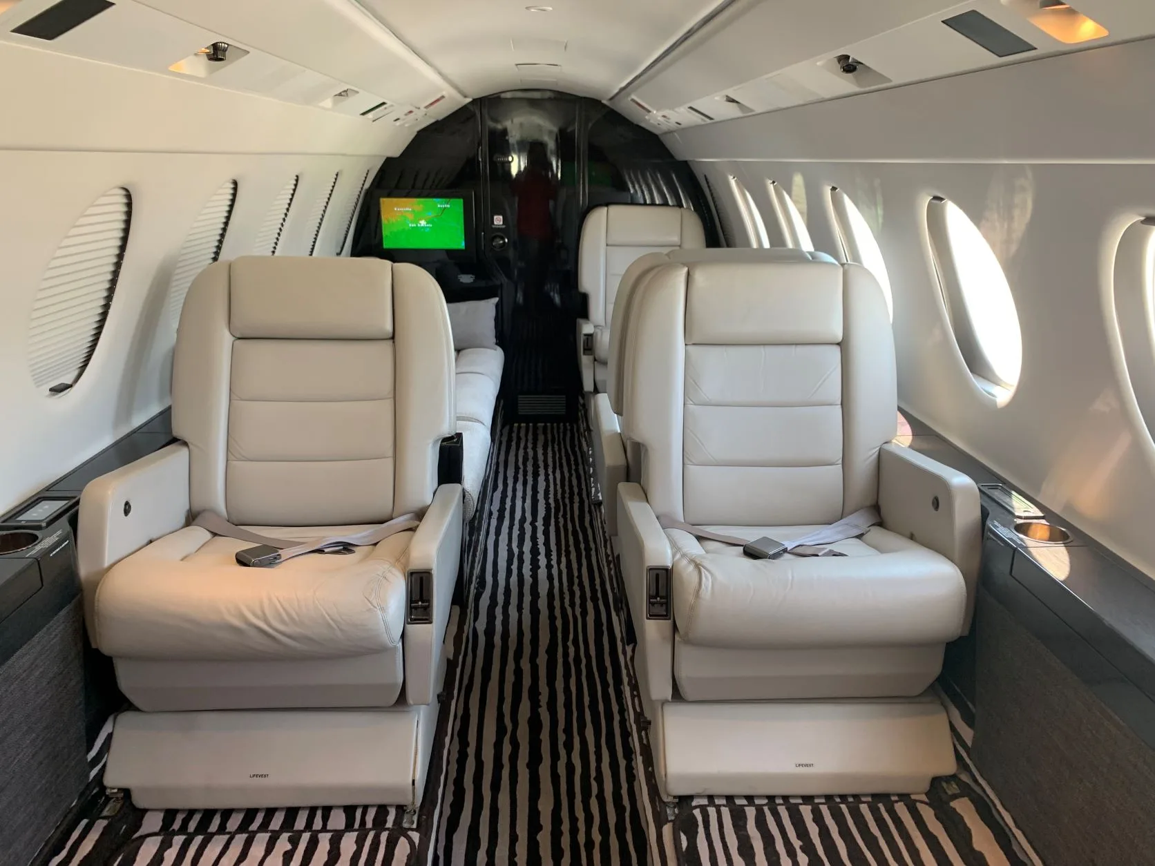 Cabin interior of a 2002 Dassault FALCON 50EX.