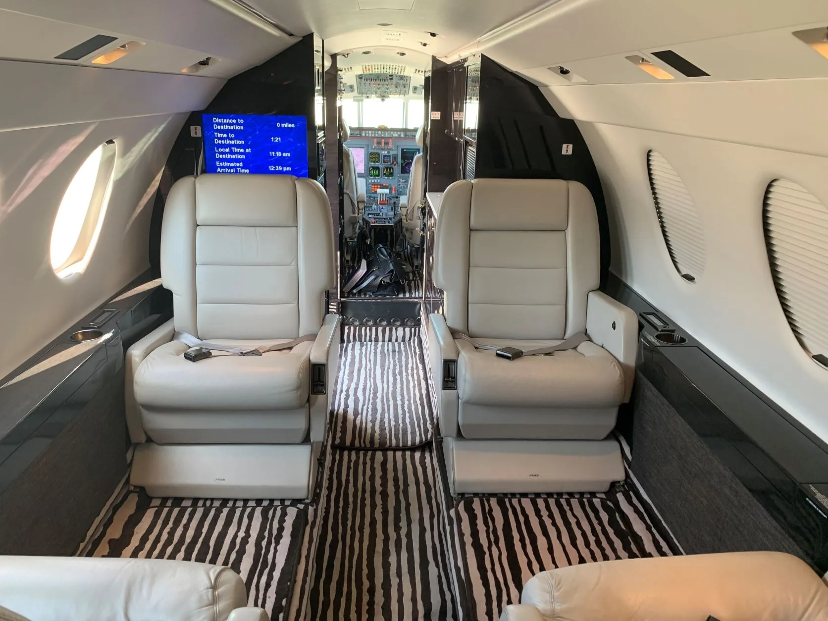 Cabin interior of a 2002 Dassault FALCON 50EX.