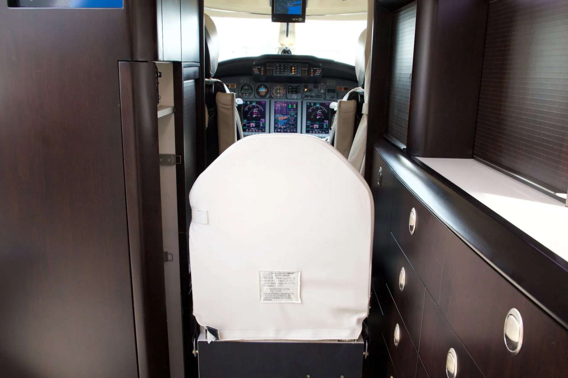 Cabin interior of a 2012 Cessna CITATION X.