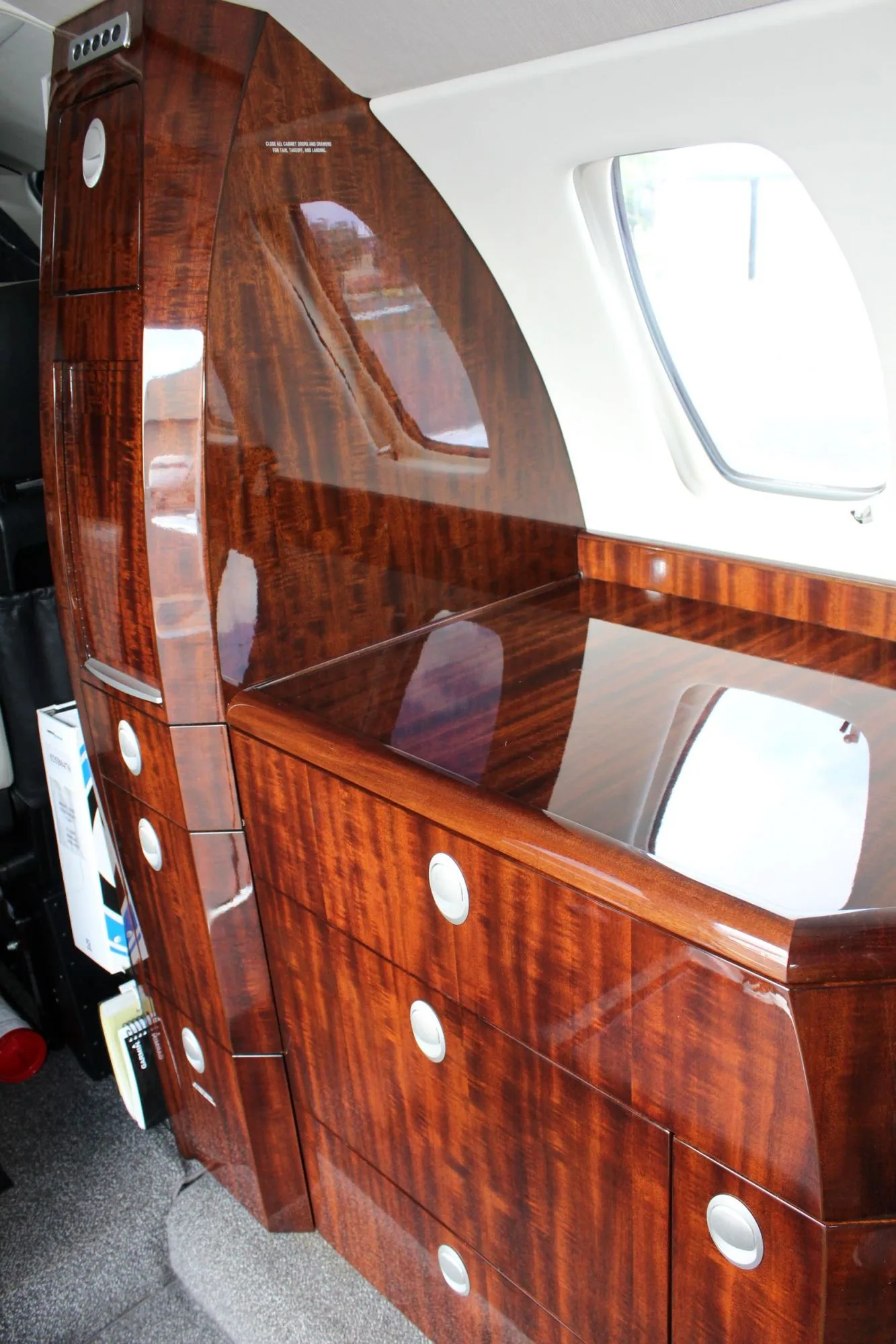 Cabin interior of a Cessna 525B CJ3+.