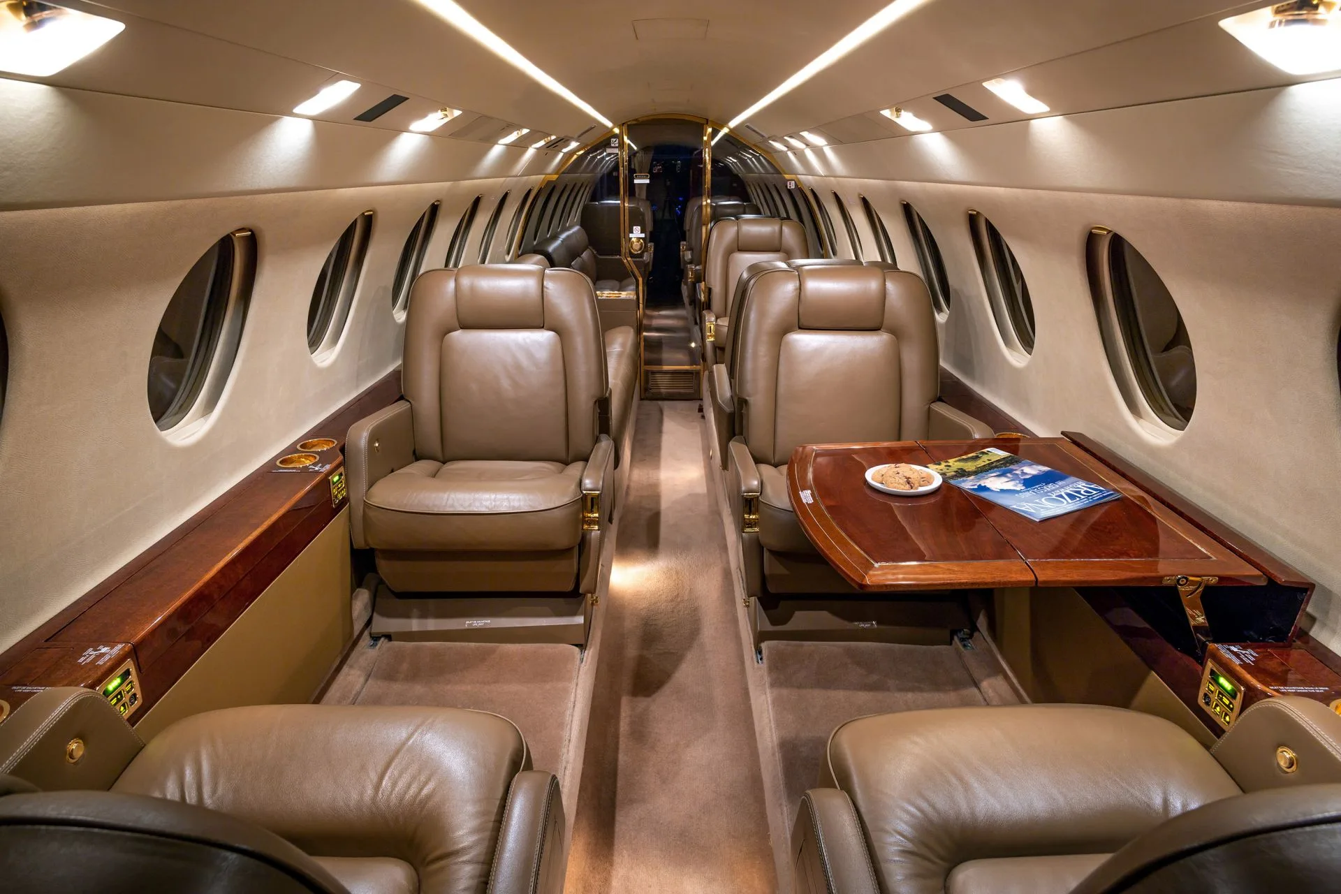 Cabin interior of a 2004 Dassault FALCON 50EX.