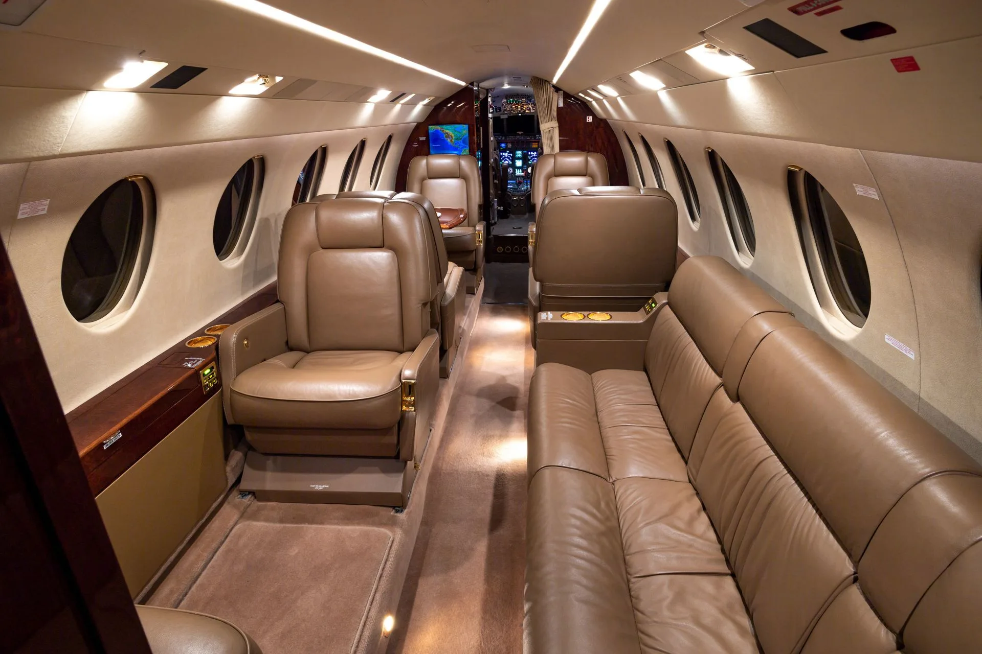 Cabin interior of a 2004 Dassault FALCON 50EX.