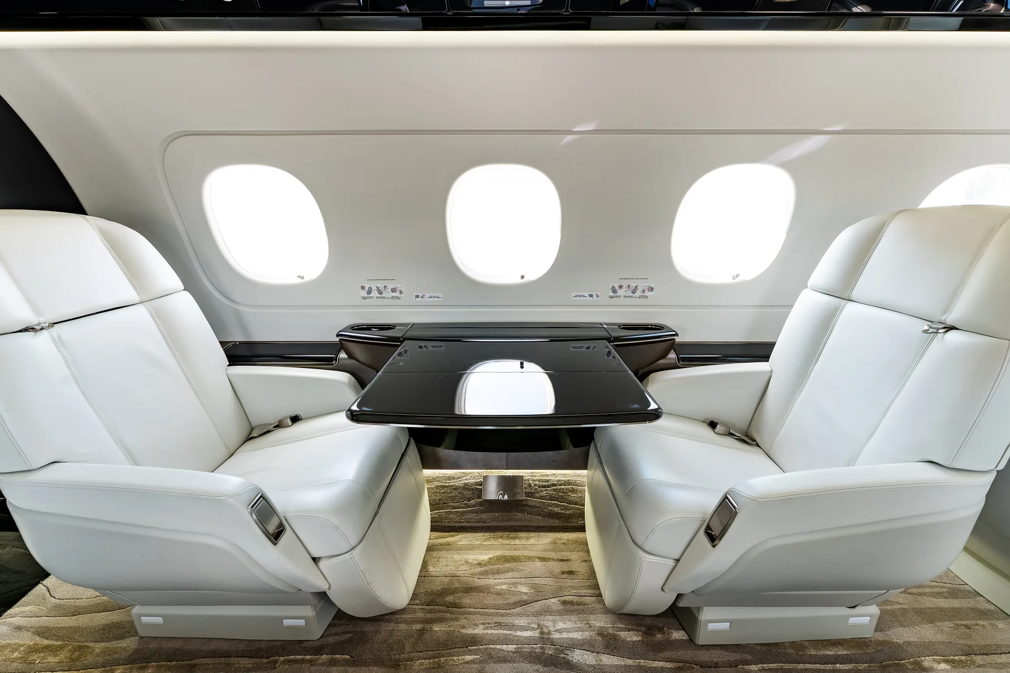 Cabin interior of a 2016 Embraer Legacy 500.