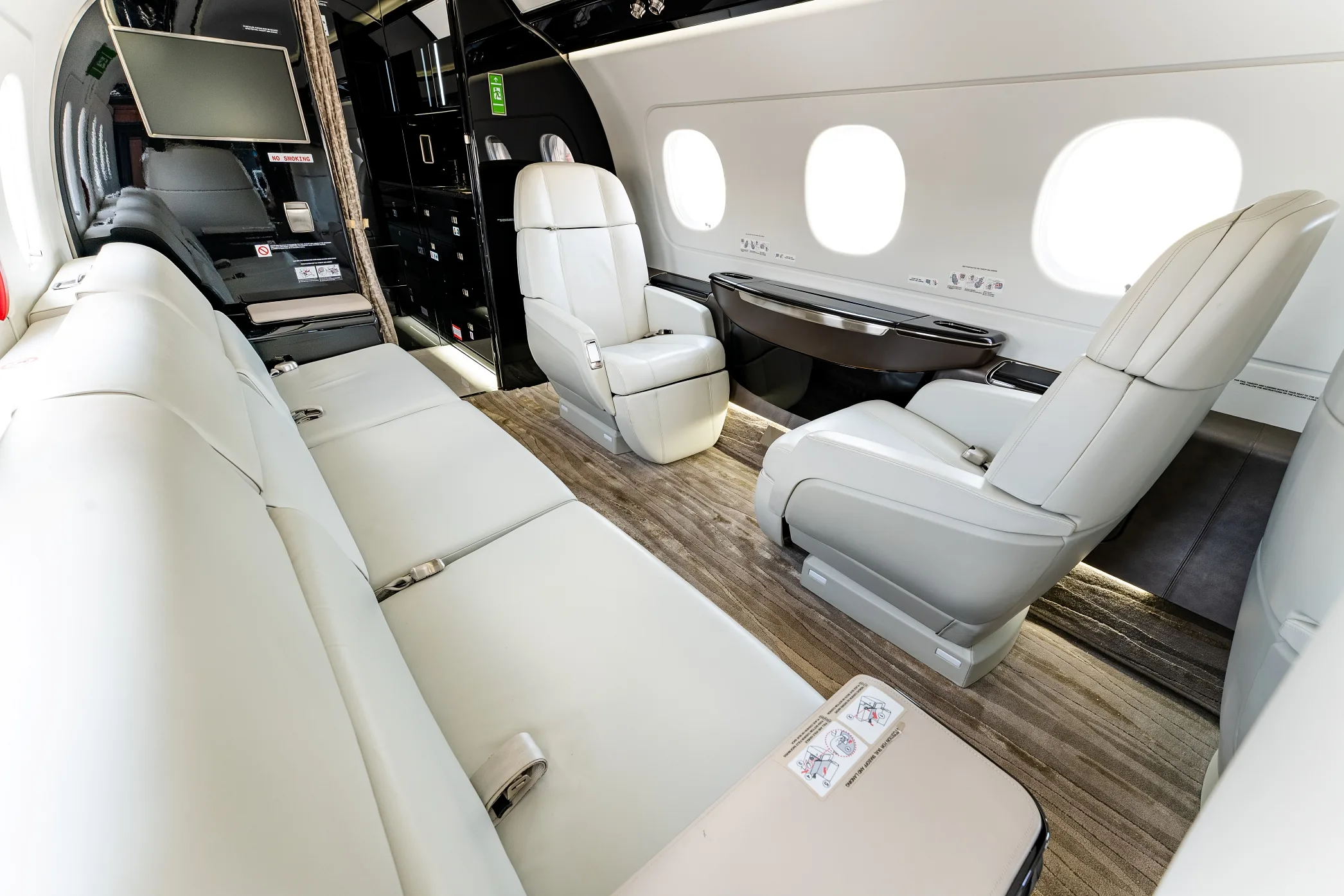 Cabin interior of a 2016 Embraer Legacy 500.