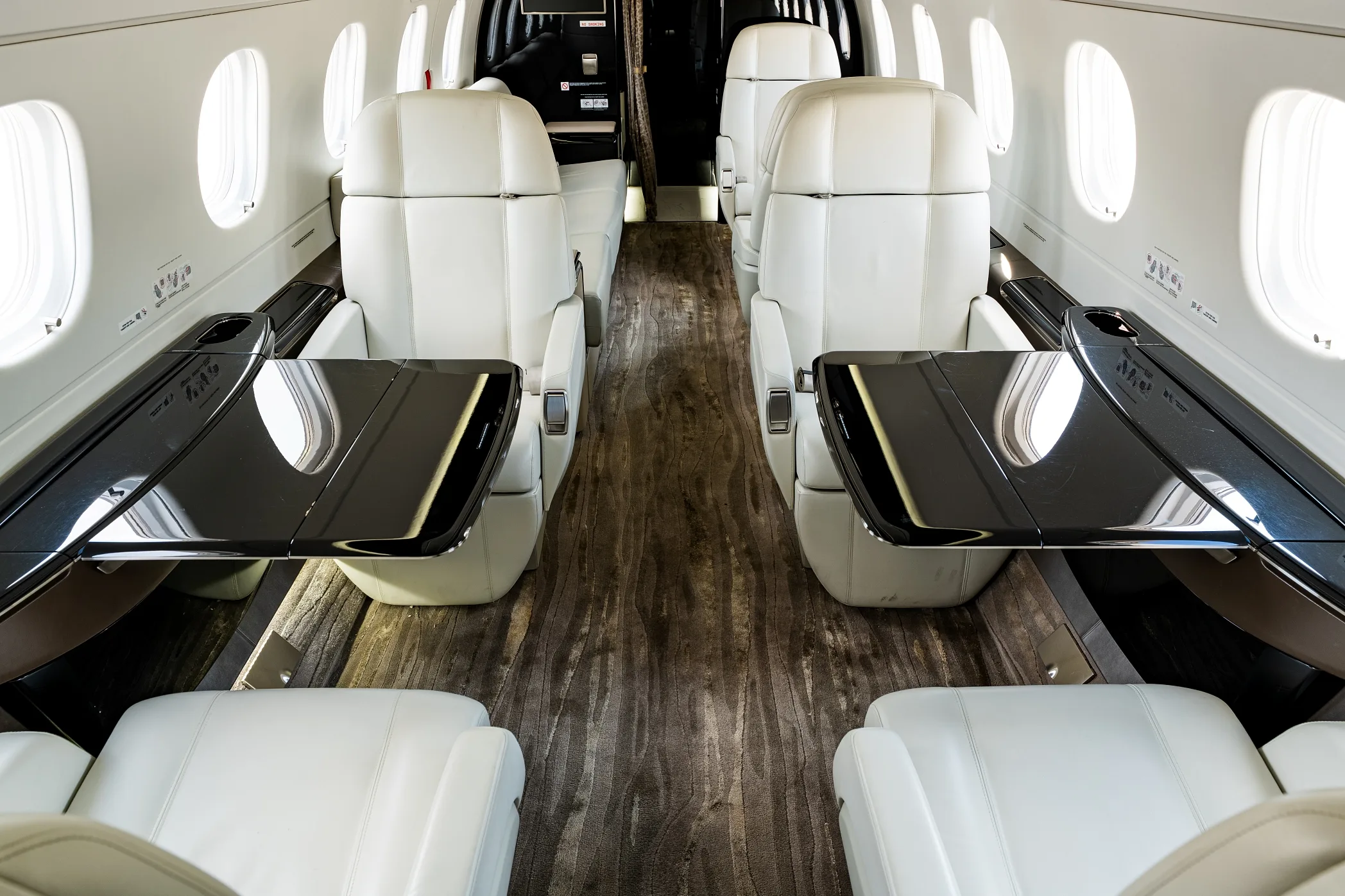 Cabin interior of a 2016 Embraer Legacy 500.