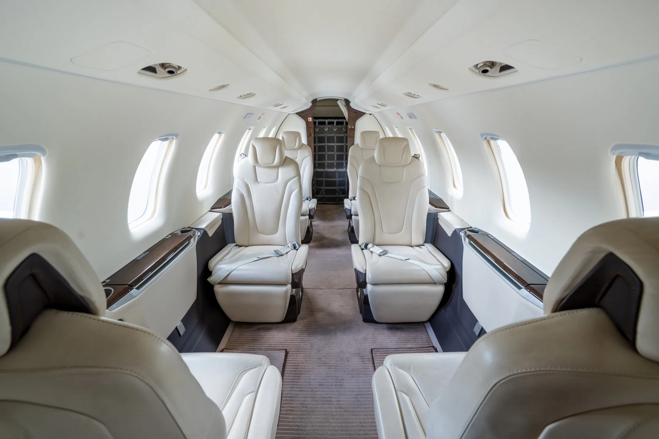 Cabin interior of a 2018 Pilatus.