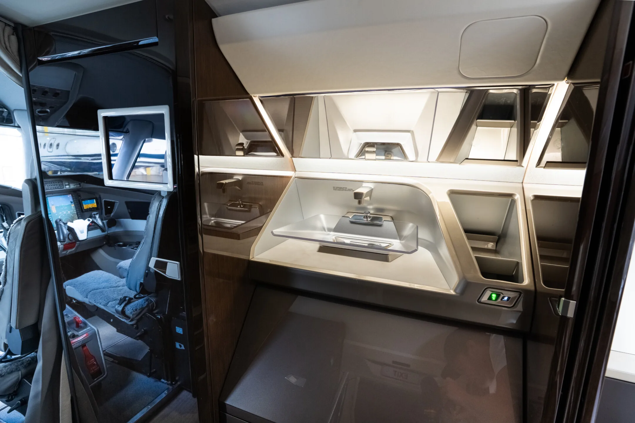 Cabin interior of a 2018 Pilatus.