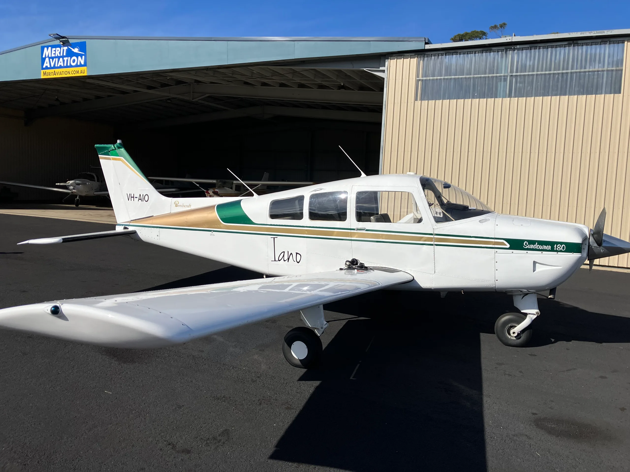 Exterior view of a 1968 Beechcraft Bonanza 36, VH-TYZ.