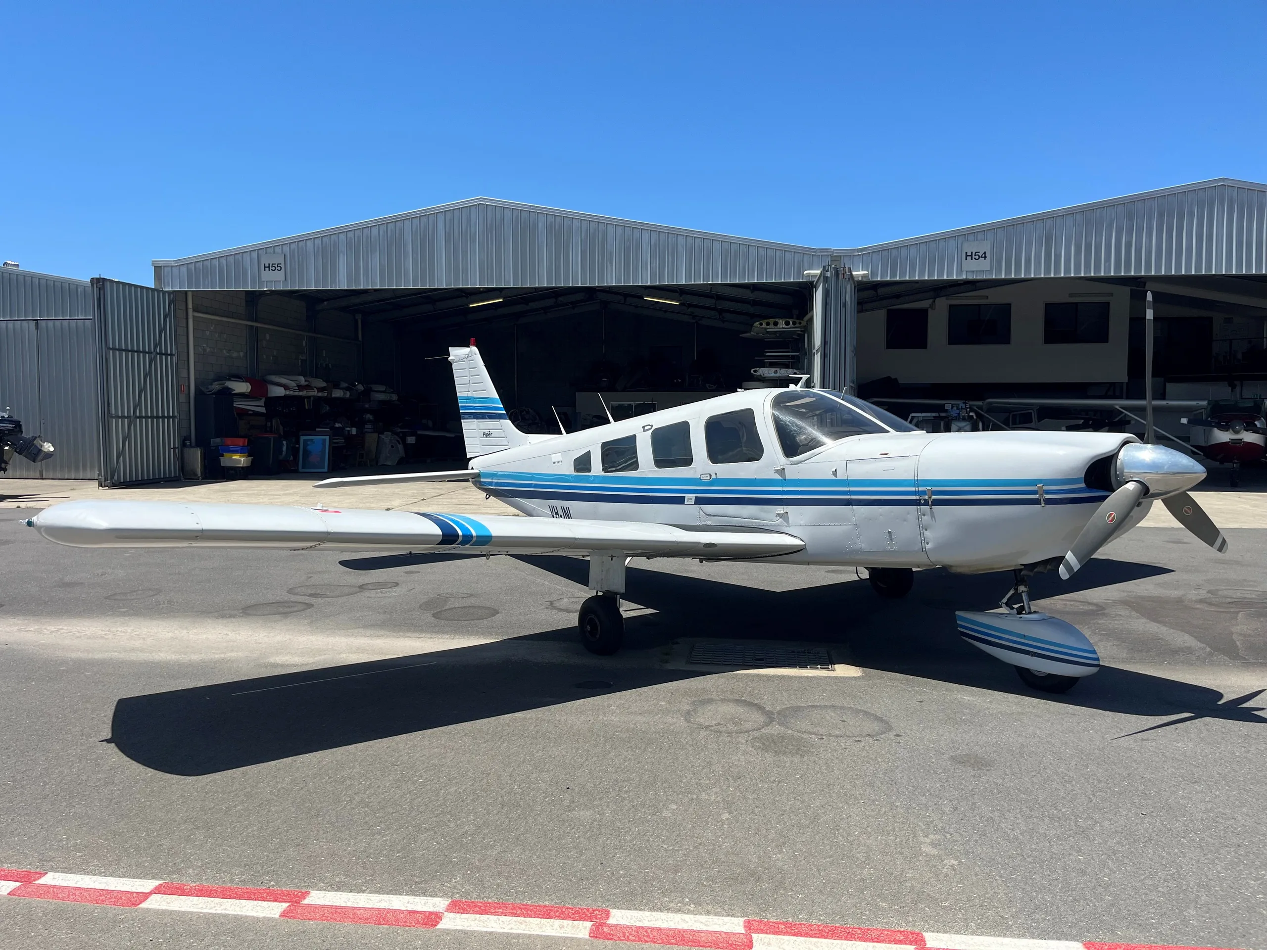 Exterior view of a 1978 Piper Tomahawk, VH-WBD.