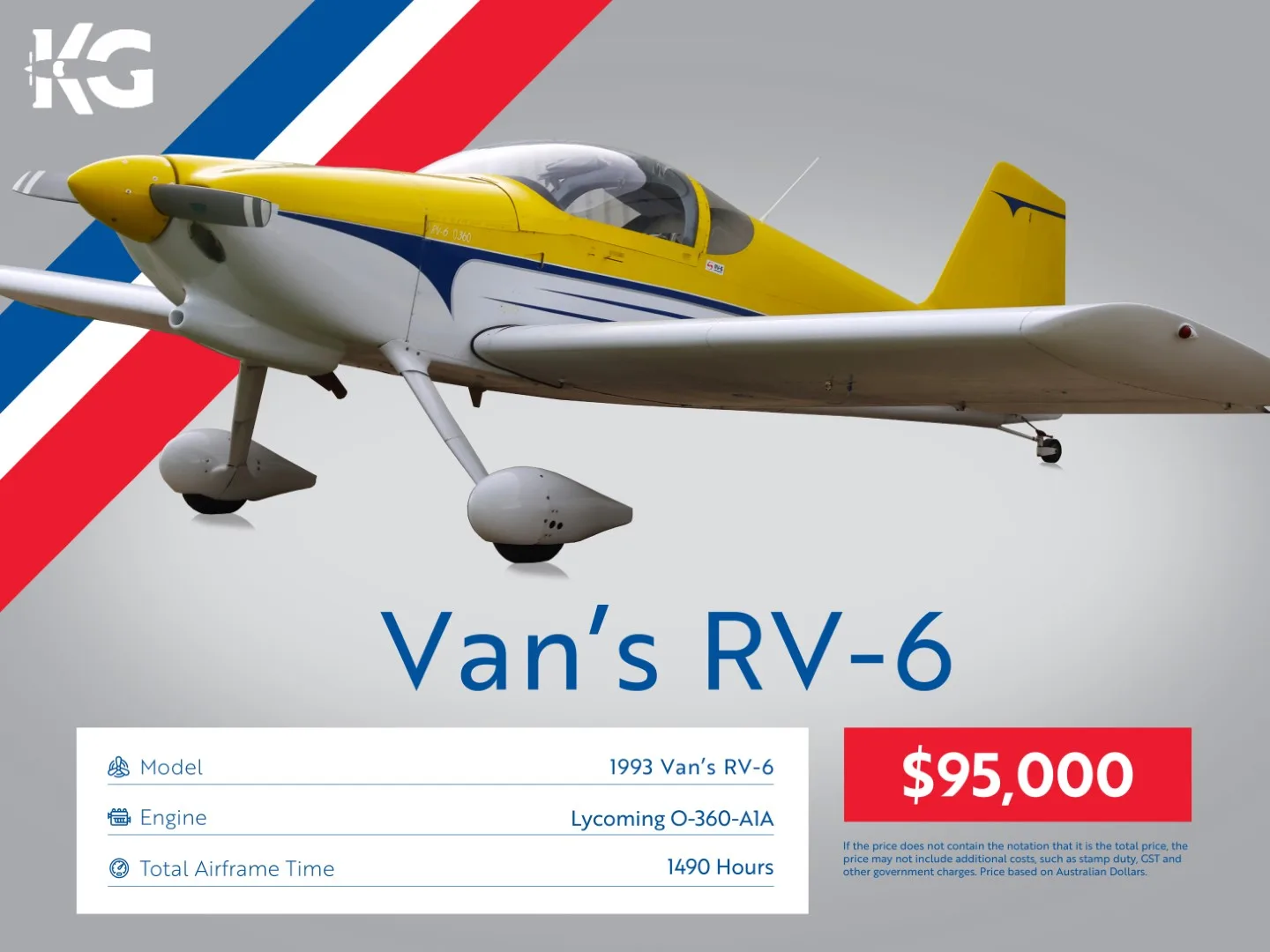 Marketing image of a 2001 Vans RV 6 A.