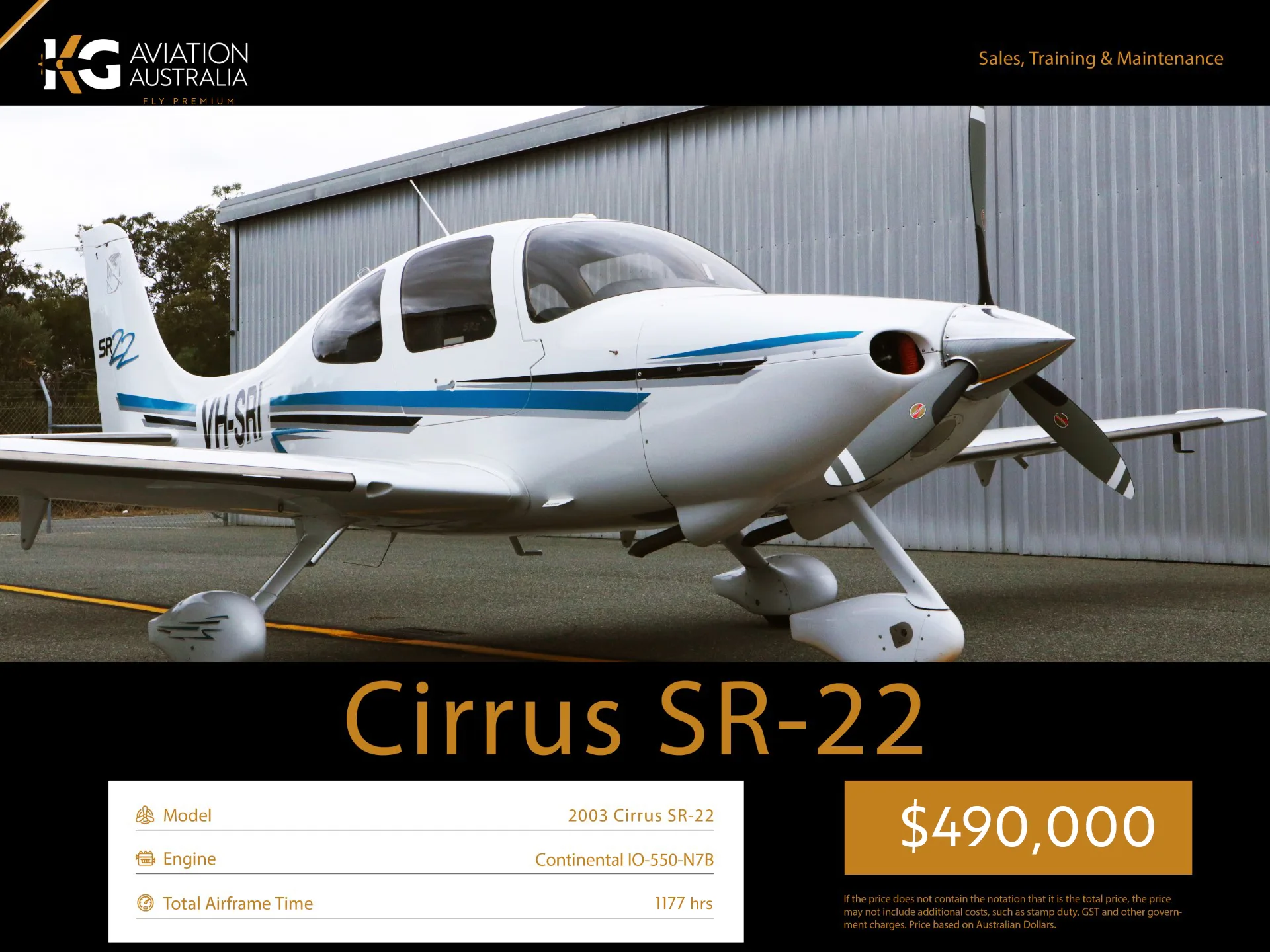 2021 Cirrus SR22 Australis Premium - Aircraft Listing