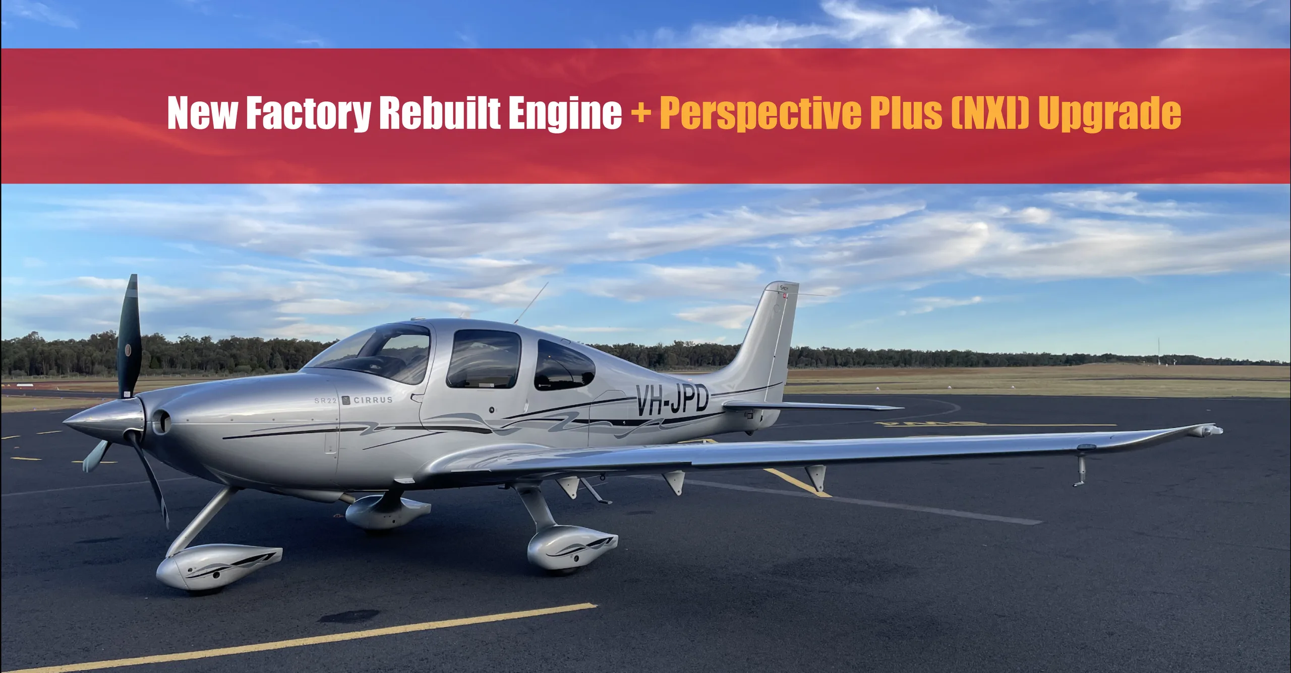Exterior view of a 2024 Cirrus SR22 G7 GTS Carbon - FIKI, VH-XC6.
