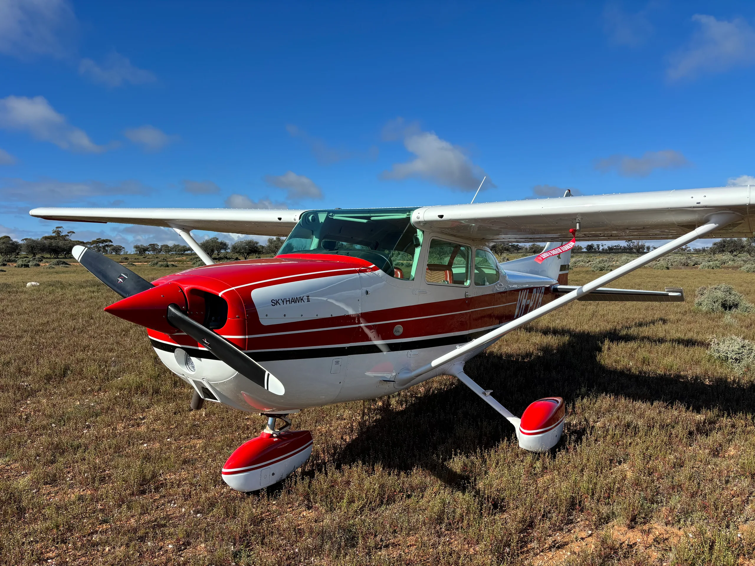 Exterior view of a 1970 Cessna 150 K, N6306G.