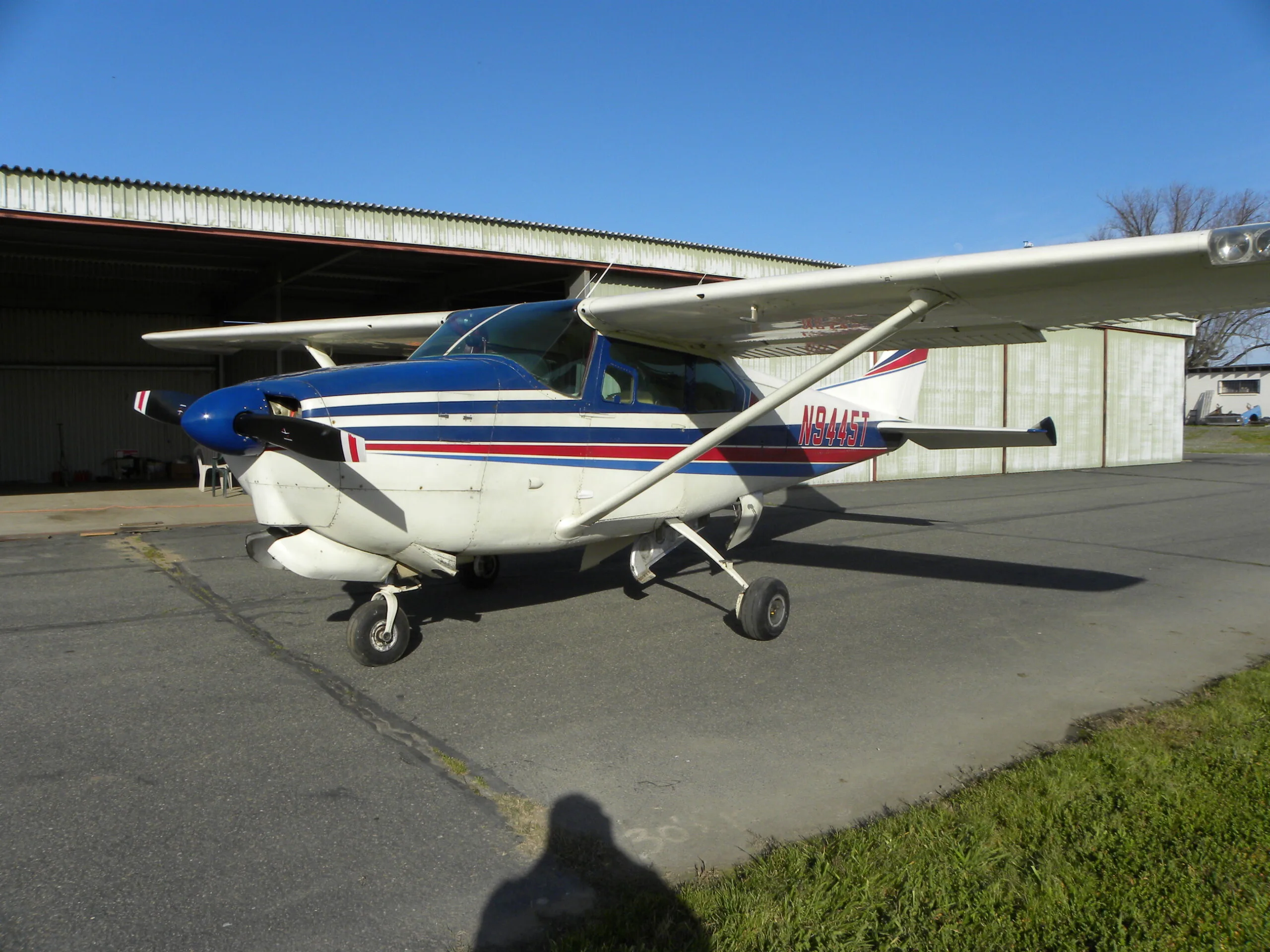 Exterior view of a 1970 Cessna 150 K, N6306G.