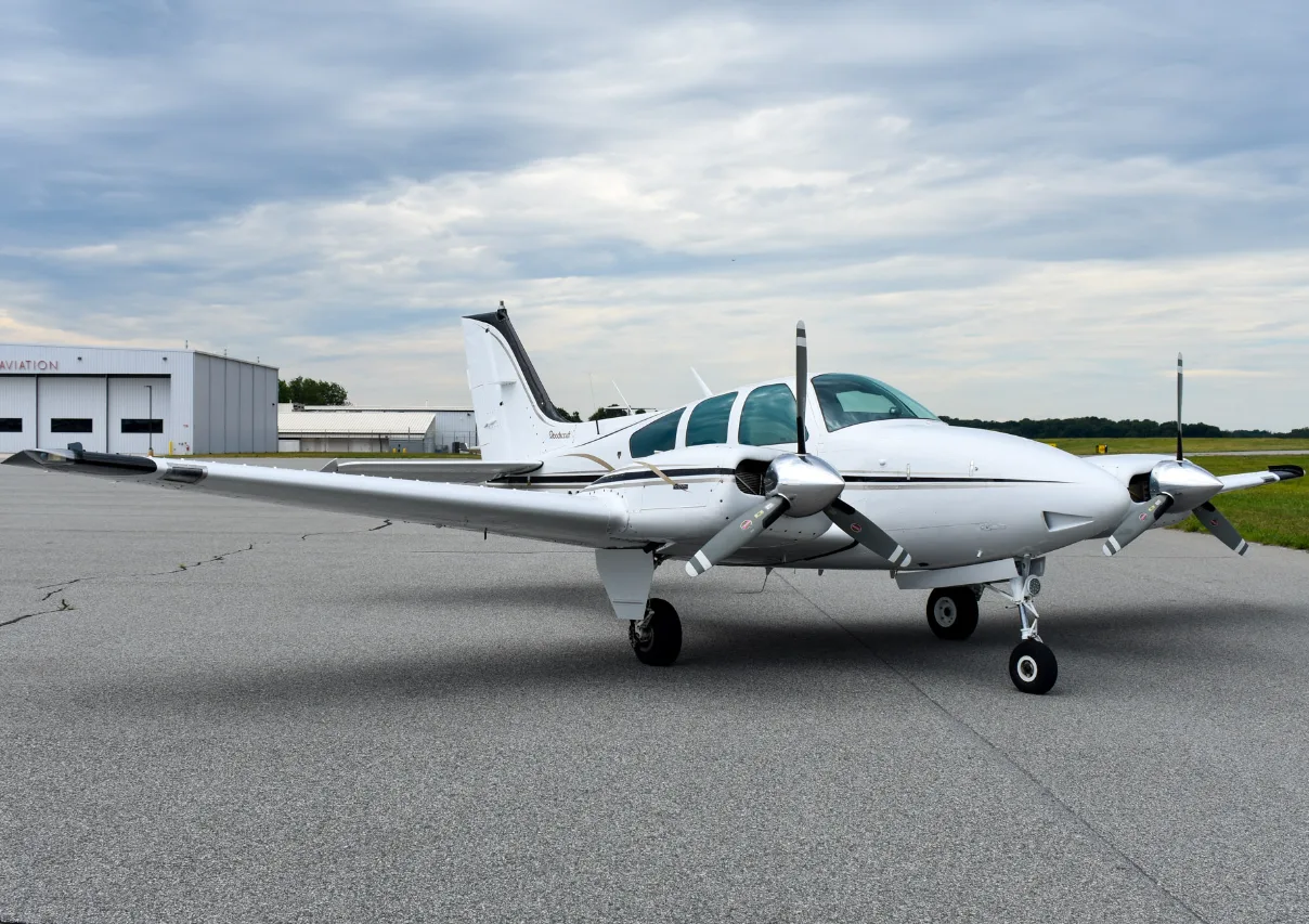 Exterior view of a 2007 Beechcraft Baron G58 | Aircraft Listing | Plane Sales USA.