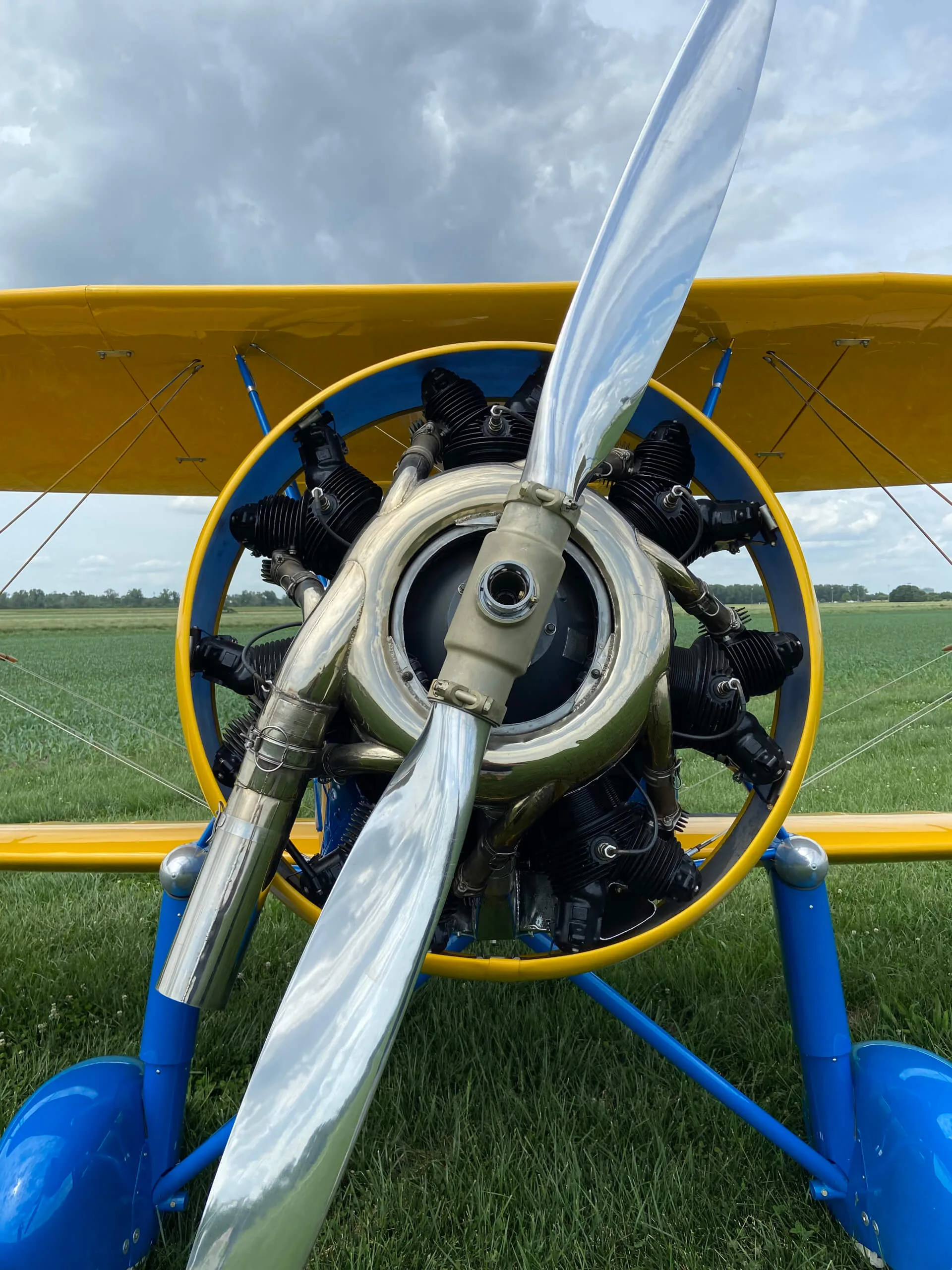 Engine detail of a 1929 Waco ATO.