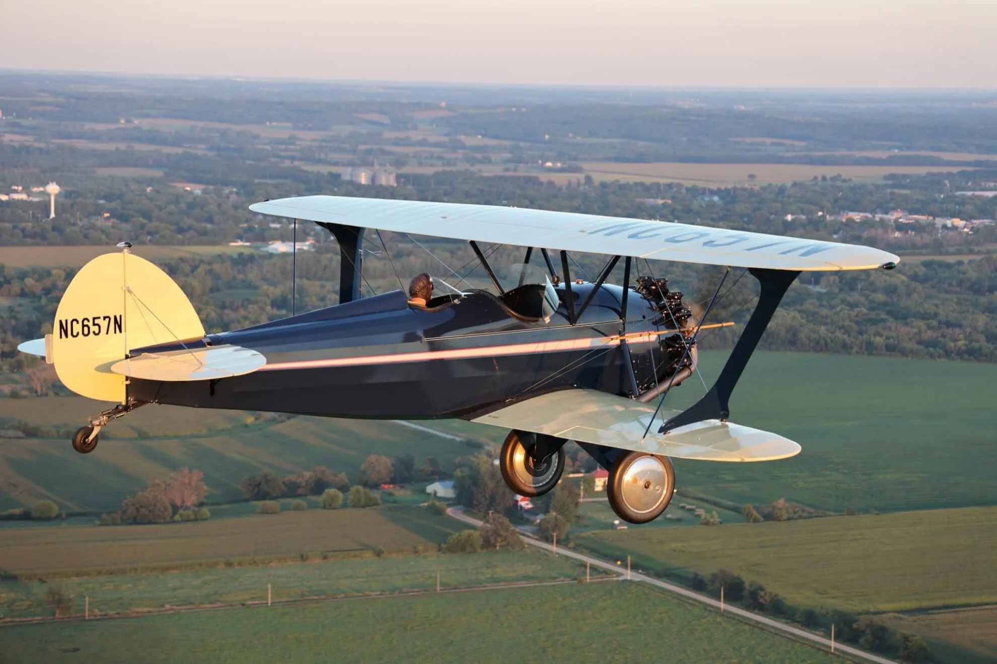Marketing image of a 1929 Waco CTO Taperwing.