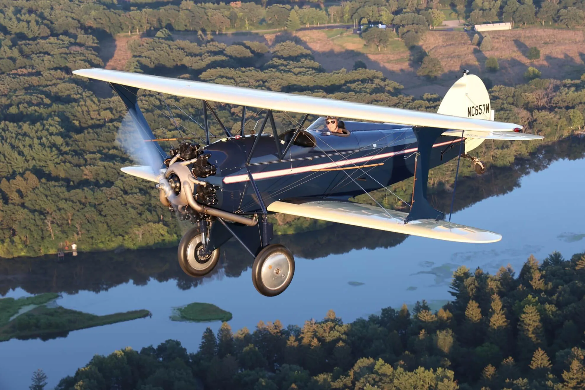 Marketing image of a 1929 Waco CTO Taperwing.