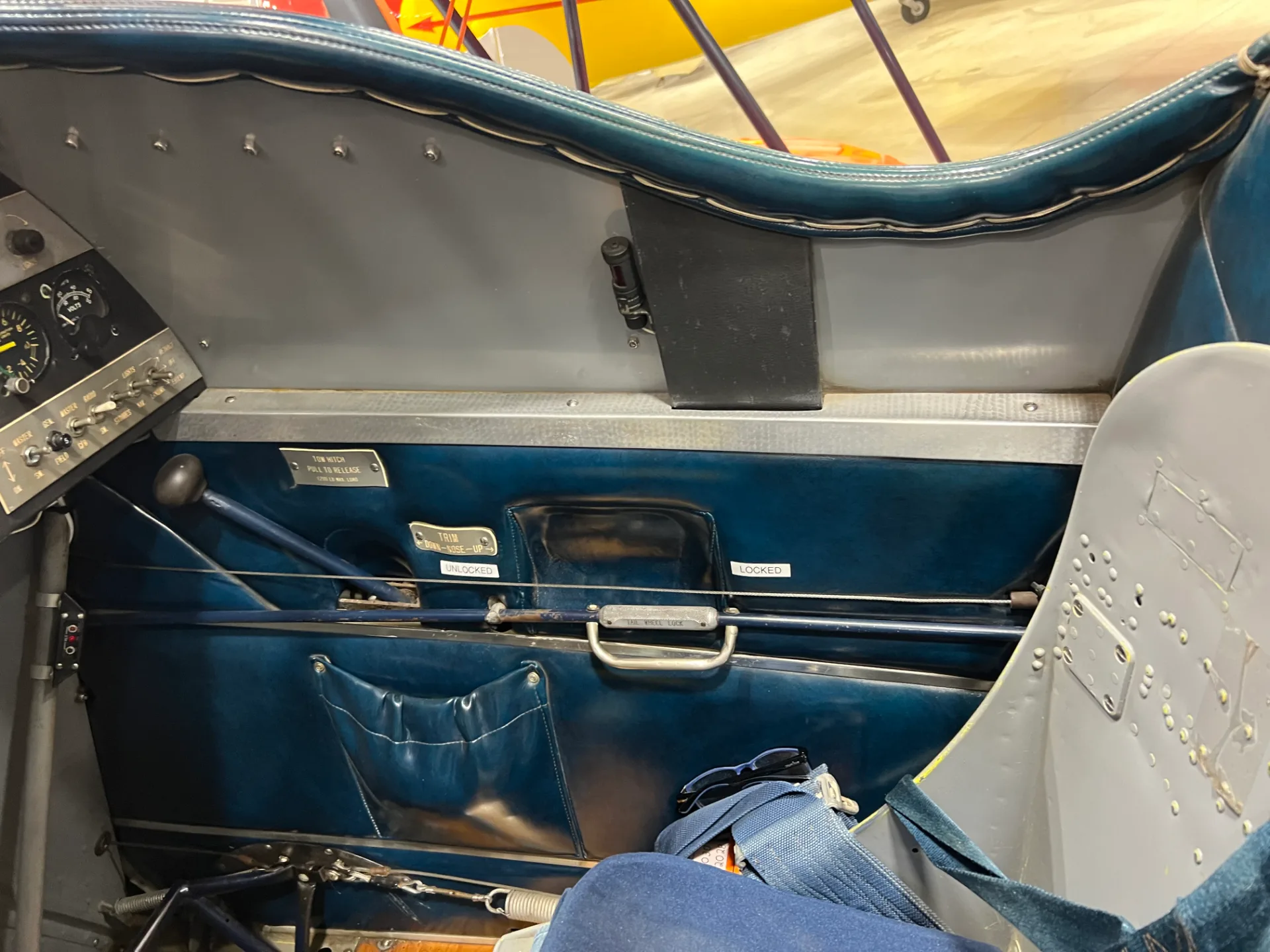 Cabin interior of a 1931 Waco QCF-2.