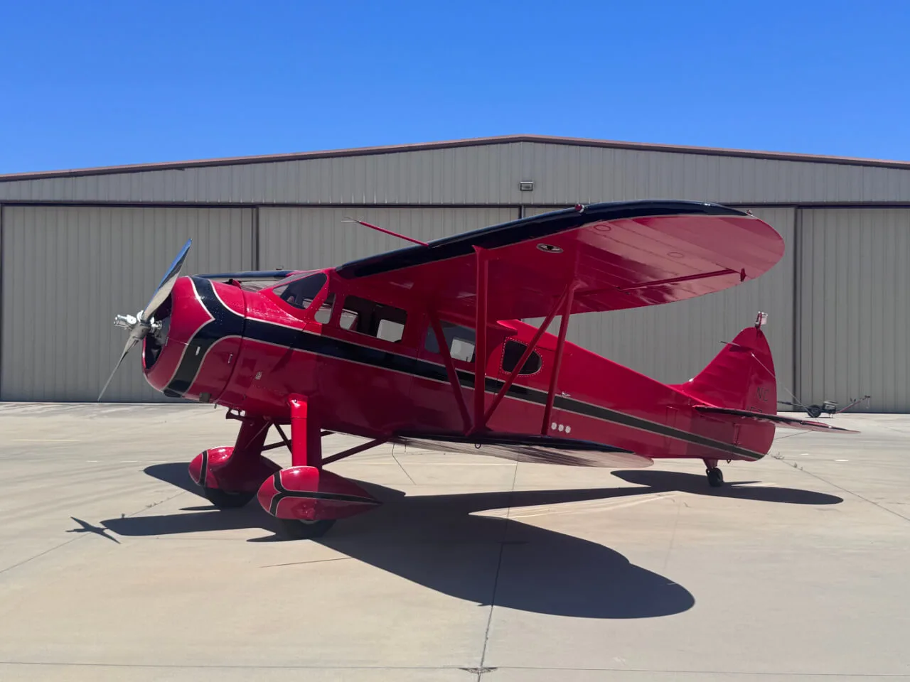 Exterior view of a 1936 Waco ZQC-6 Custom Cabin Waco.