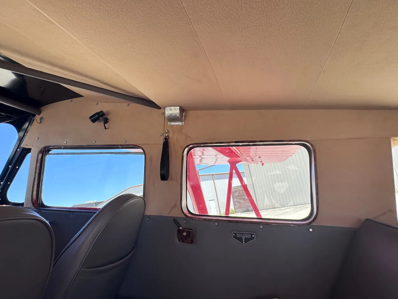 Cabin interior of a 1936 Waco ZQC-6 Custom Cabin Waco.
