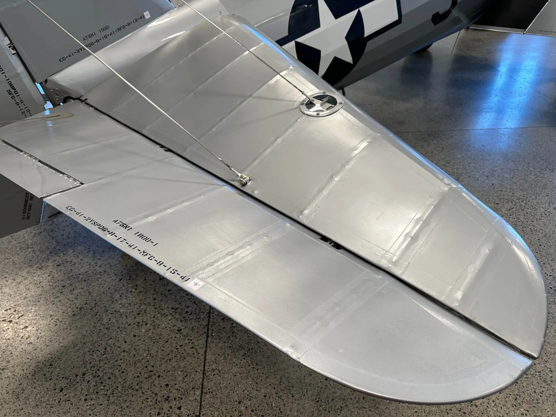 Exterior view of a 1941 Boeing A75N1 Stearman.
