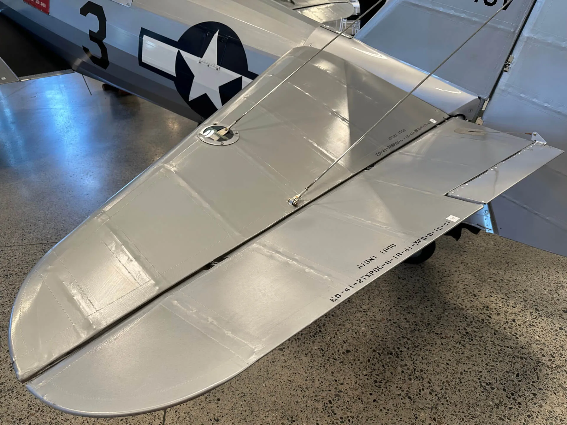 Exterior view of a 1941 Boeing A75N1 Stearman.