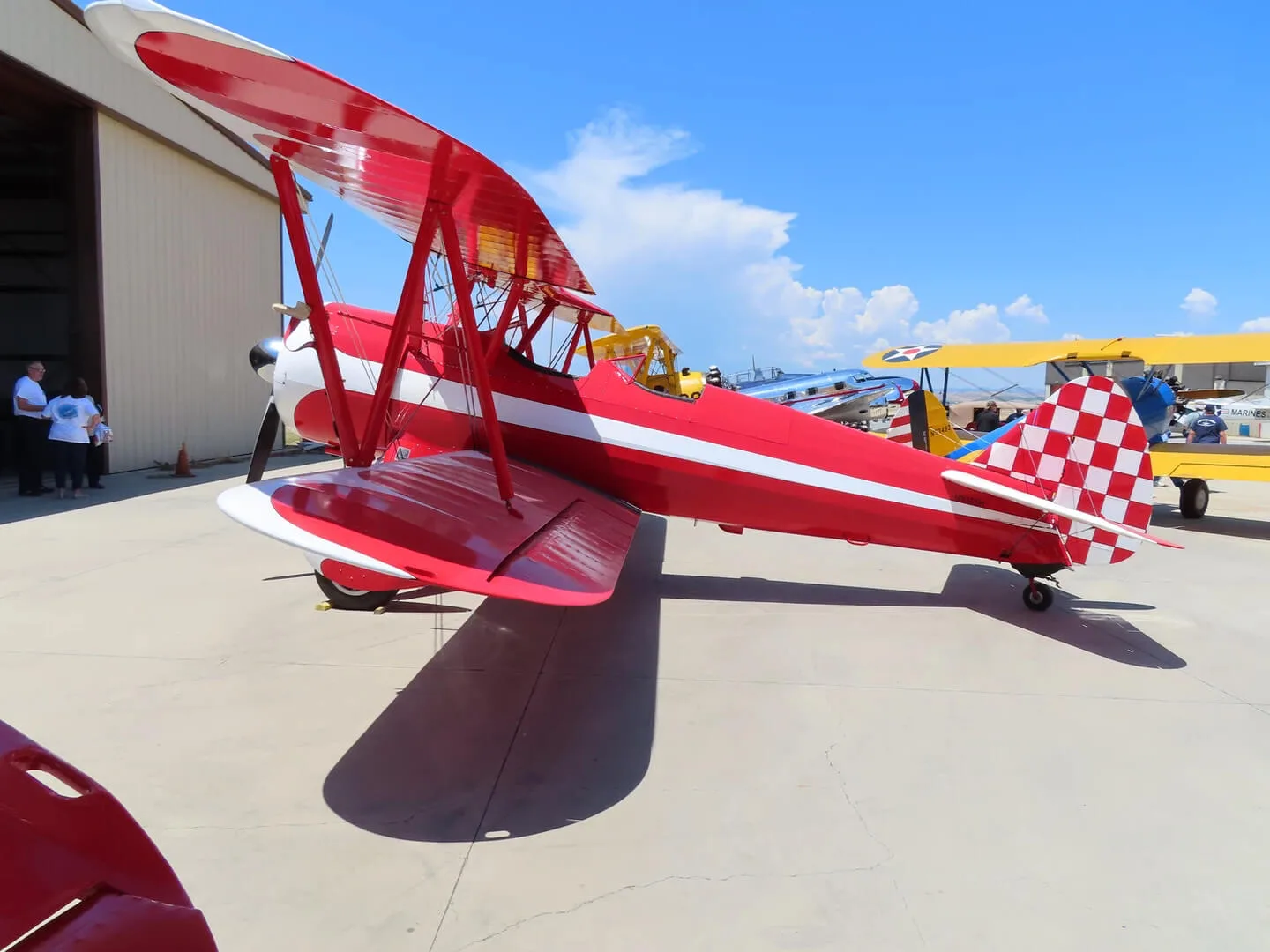 Exterior view of a 1941 Boeing A75N1 Stearman.