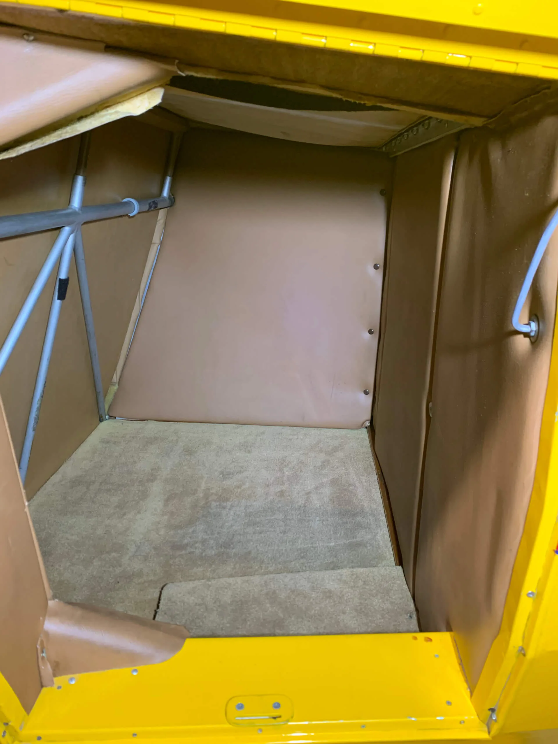 Cabin interior of a 1943 Beechcraft D-17S Staggerwing.