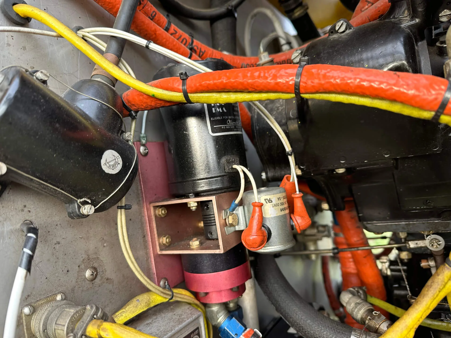 Engine detail of a 1943 Boeing Stearman E75.