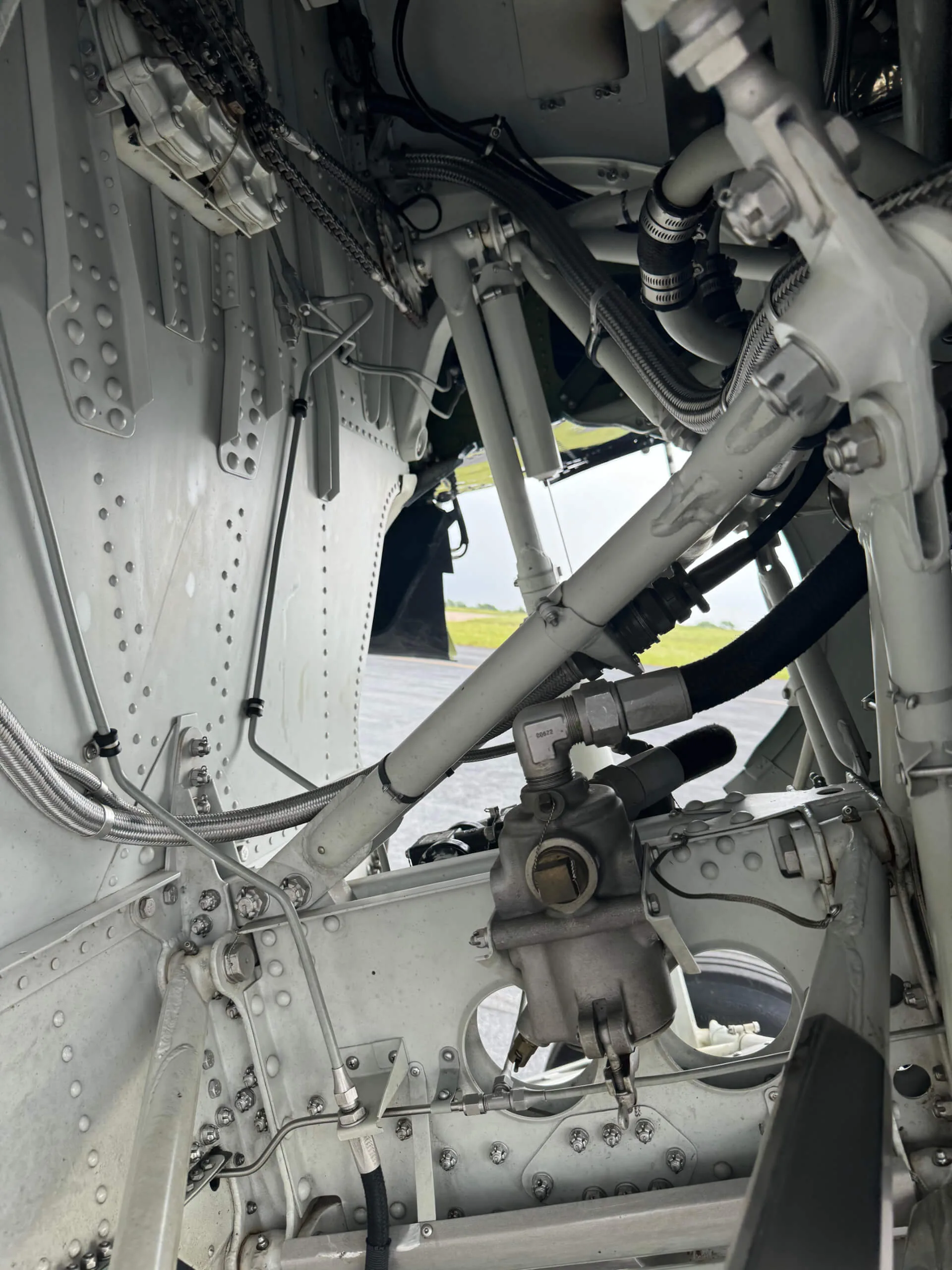 Cockpit and instrument panel of a 1943 Grumman FM-2 Wildcat.