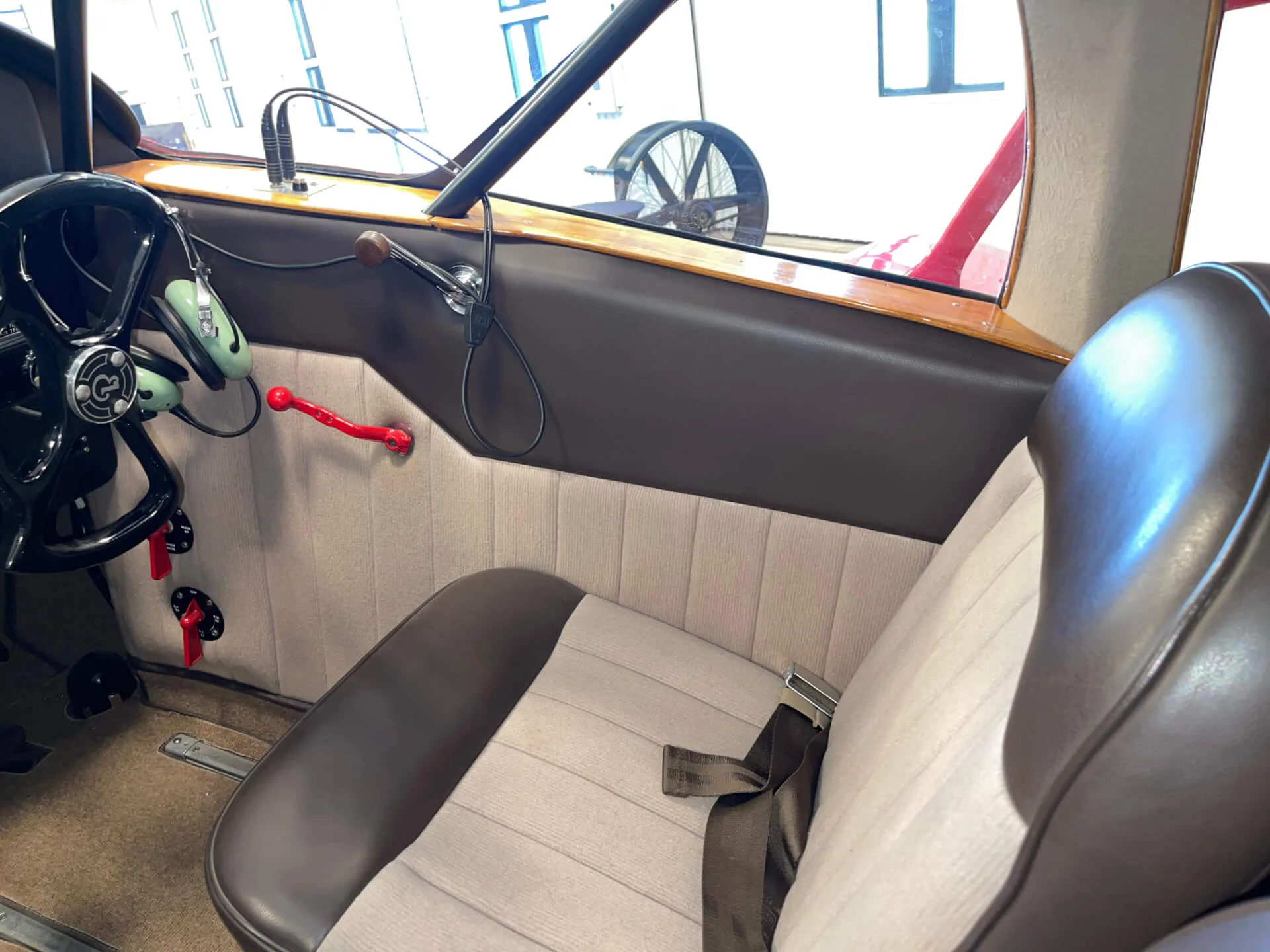 Cabin interior of a 1944 Beech D-17S Staggerwing.